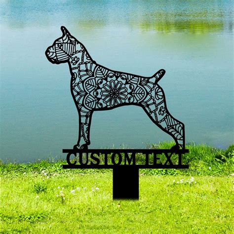 boxer yard metal|Dog Metal Yard Art Boxer Dog Hand Made Custom .